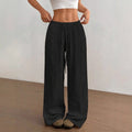 Casual solid-color trousers
